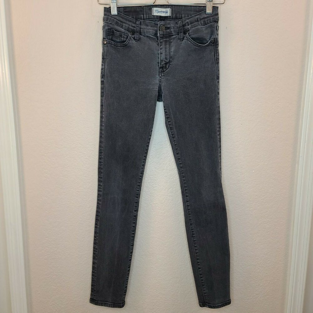 Madewell Jeans Size 27 Women Black Denim Skinny Skinny Low Rise Stretch Jegging